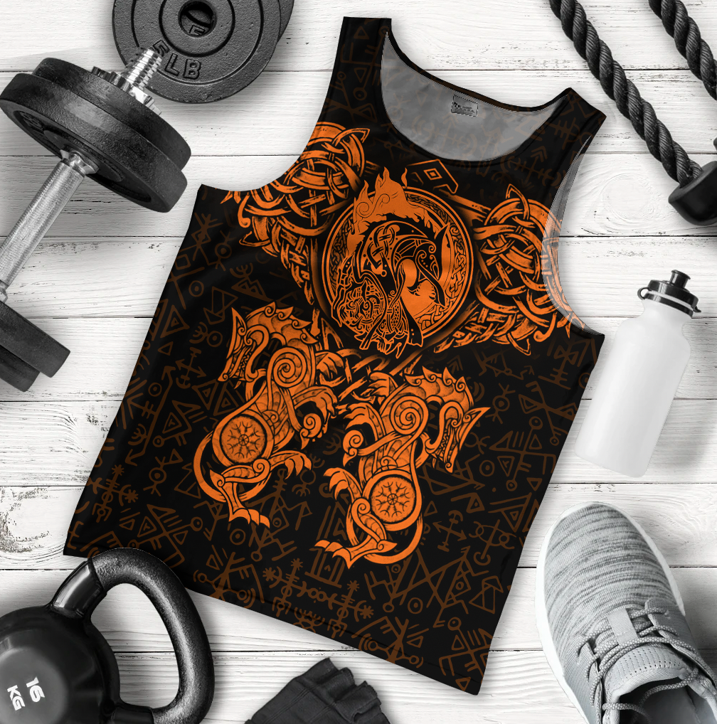 viking-clothing-viking-dragon-and-wolf-tattoo-orange-men-tank-top