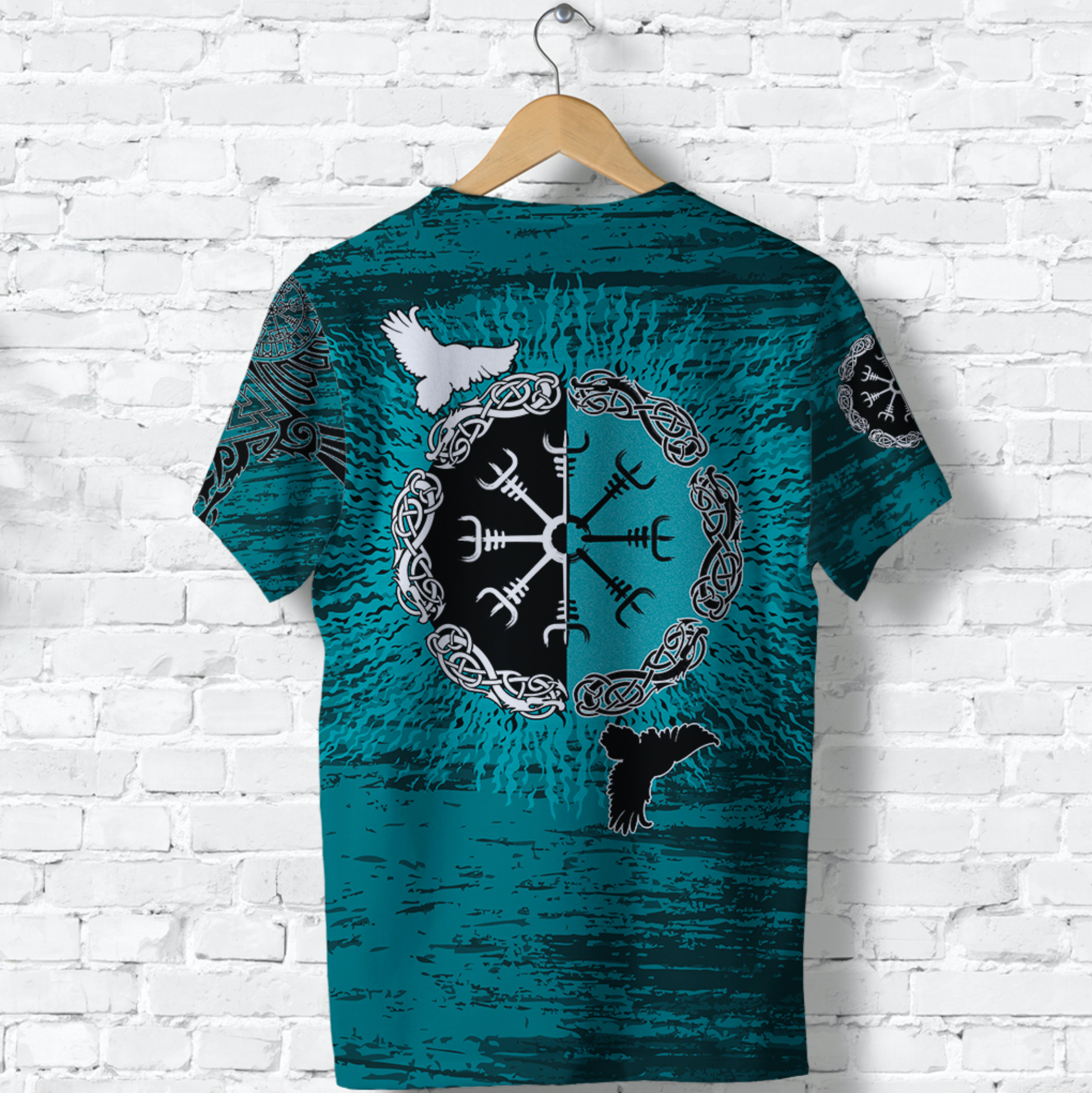 wonder-print-shop-raven-of-odin-and-symbol-viking-cyan-t-shirt