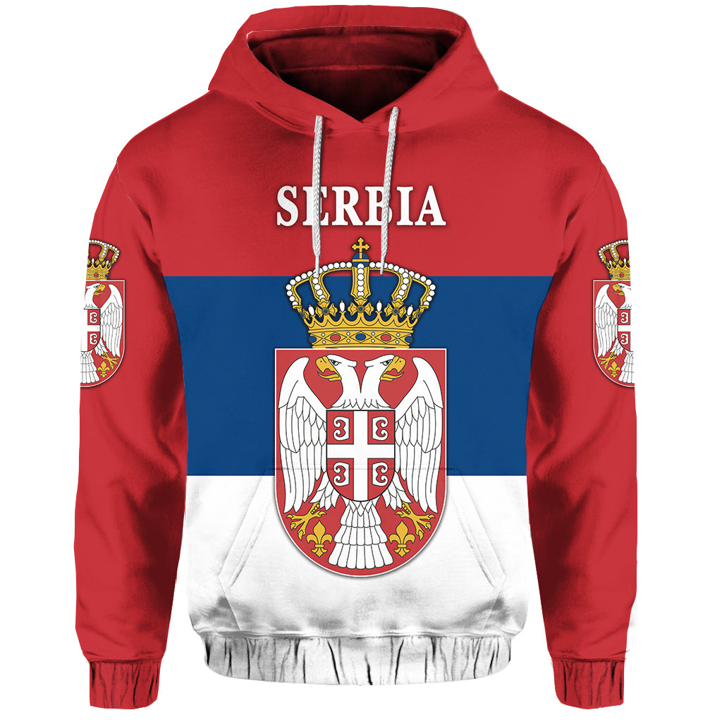 Custom Serbia Hoodie Srbija Flag Style LT8 - Wonder Print Shop