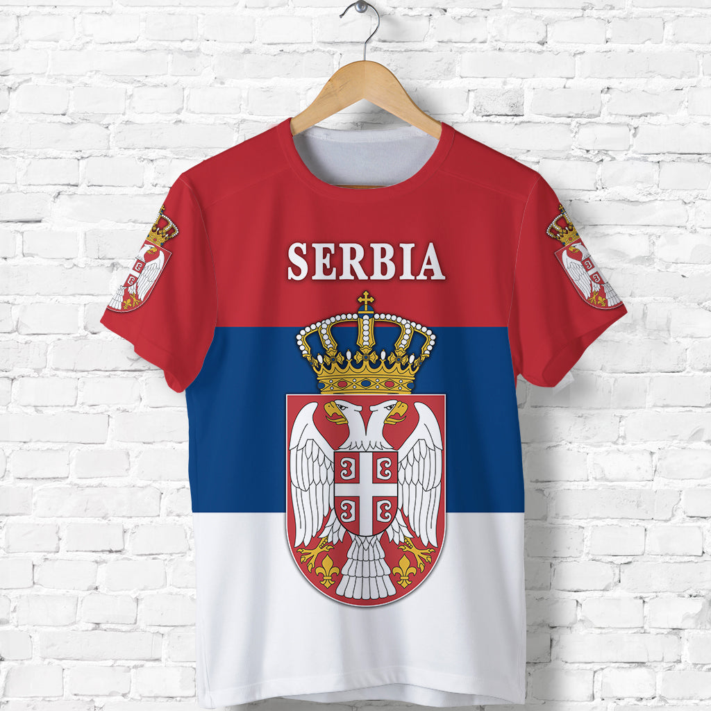 Serbia T Shirt Srbija Flag Style LT8 - Wonder Print Shop