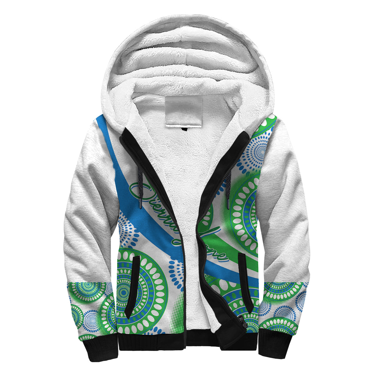 Sierra Leone Personalised Sherpa Hoodie Ankara Style - Wonder Print Shop