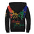 Shweshwe Pattern South Africa Freedom Day Sherpa Hoodie Freedom Is In Your Hands - Wonder Print Shop