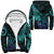 Viking Clothing Viking Odin Tattoo Cyan Version Sherpa Hoodie RLT12 - Wonder Print Shop