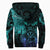 Viking Clothing Viking Odin Tattoo Cyan Version Sherpa Hoodie RLT12 - Wonder Print Shop