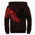 Viking Clothing Viking Odins Raven Tattoo Red Version Sherpa Hoodie RLT12 - Wonder Print Shop