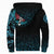 Custom Viking Sherpa Hoodie Raven Celtic Cyan Tattoo RLT12 - Wonder Print Shop