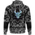 Viking Hoodie Ship Silhouette With White Skull with Bandana Paisley Style RLT12 - Wonder Print Shop