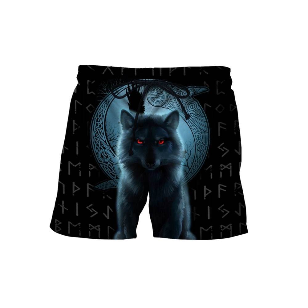 viking-shorts-fenrir-viking-wolf-and-moon-3d