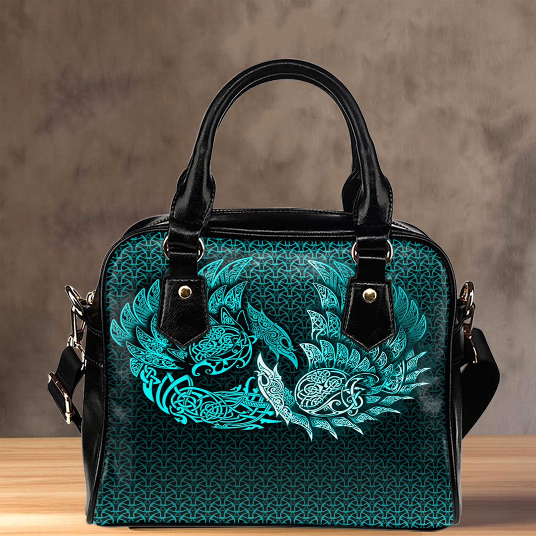 viking-shoulder-handbag-ragnarok-huginn-muninn-cyan-version-shoulder-handbag