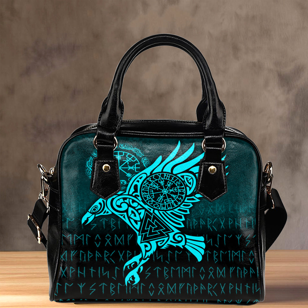 viking-shoulder-handbag-raven-vegvisir-tattoo-cyan-version-shoulder-handbag