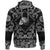 Viking Hoodie Silver Plaster Skull Left Side Isolated with Bandana Paisley Style RLT12 - Wonder Print Shop