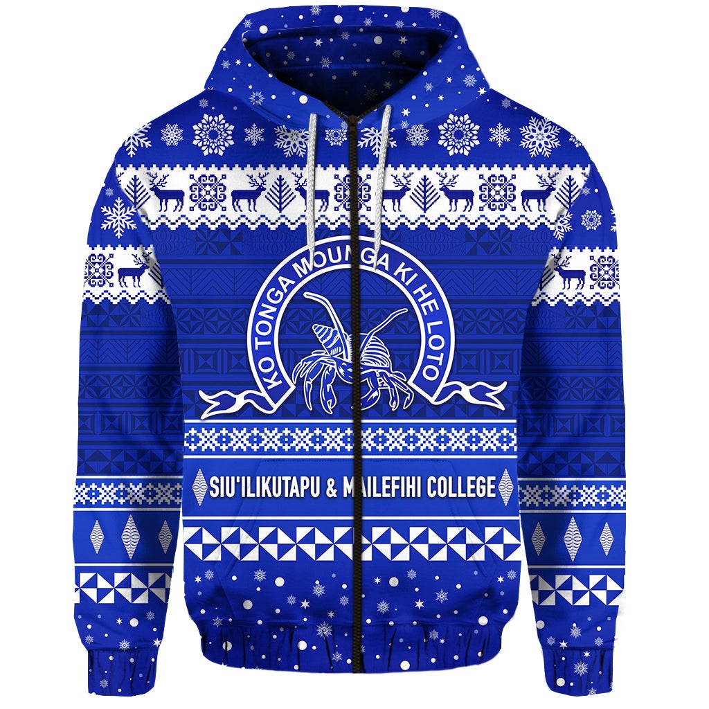 Siuilikutapu and Mailefihi College Christmas Zip Hoodie Simple Style LT8 - Wonder Print Shop