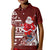 Skiing Santa Schoni Wiehnachte Swiss Christmas Pattern Polo Shirt for Kid - Wonder Print Shop