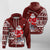 Skiing Santa Schoni Wiehnachte Swiss Christmas Pattern Zip Hoodie - Wonder Print Shop