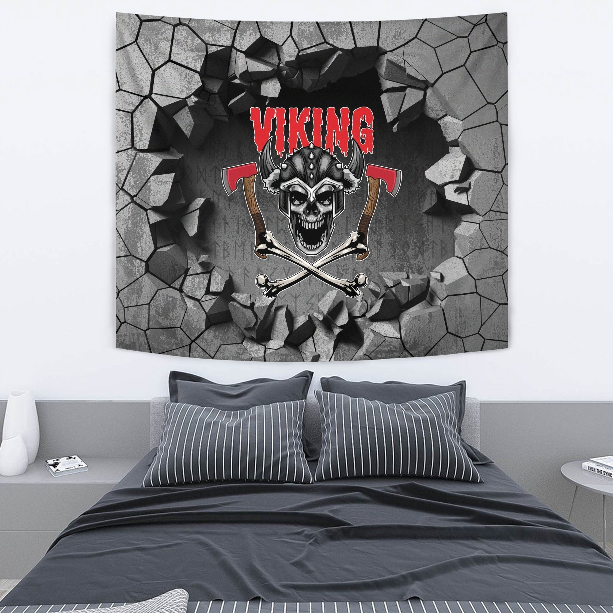 Viking Tapestry - Skull and Hammers Tapestry RLT12 - Wonder Print Shop