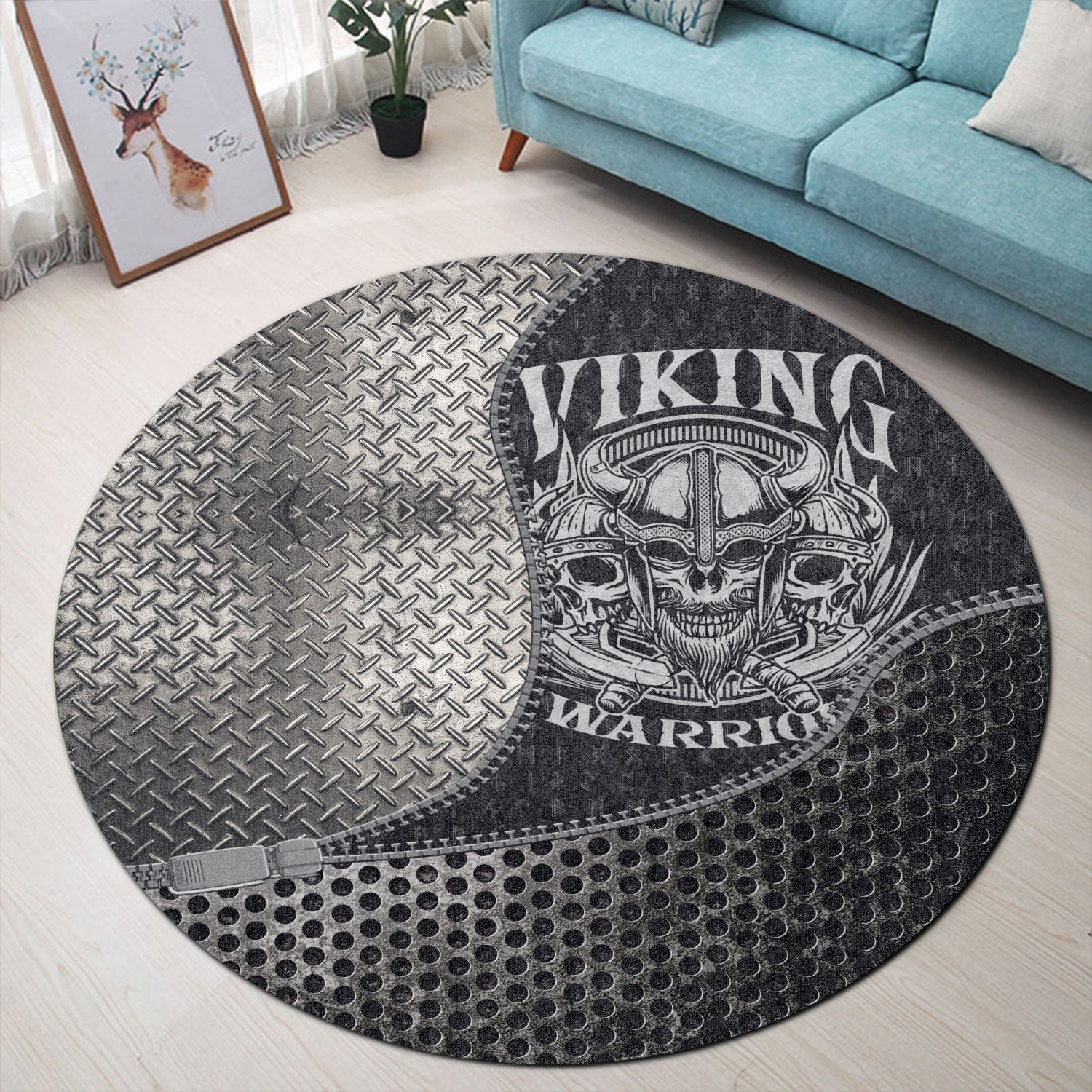 viking-carpet-skull-head-warrior-with-twin-axe-round-carpet