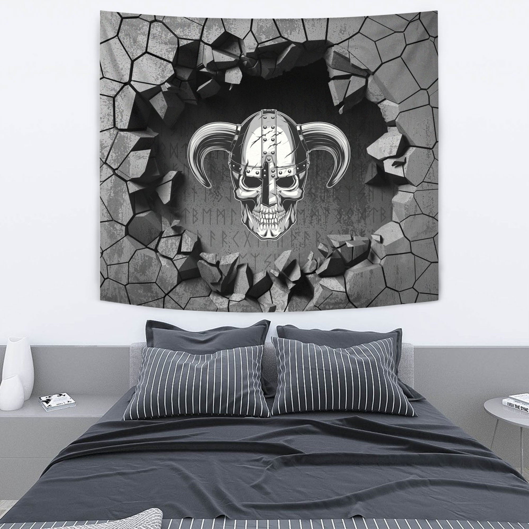 Viking Tapestry - Skull Helmet 1 Tapestry RLT12 - Wonder Print Shop