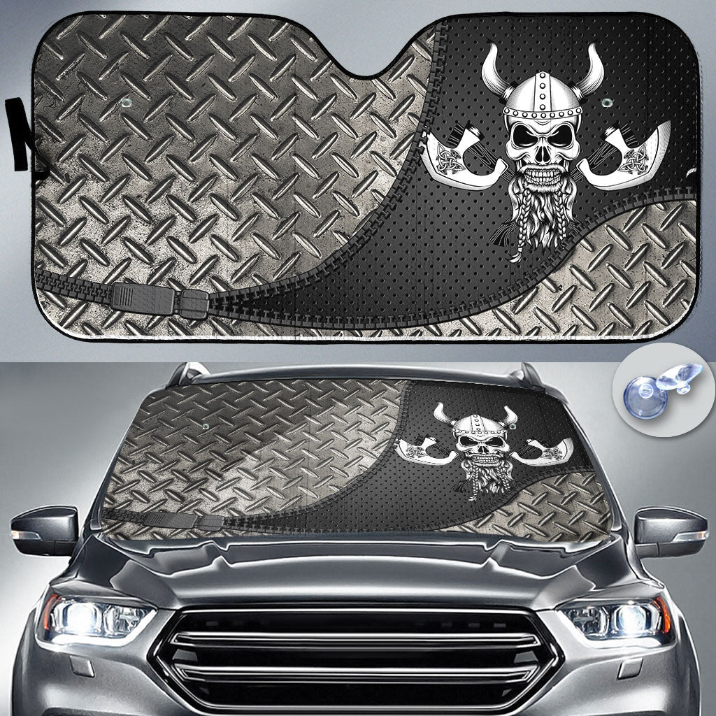 viking-auto-sun-shades-skull-helmet-with-horns-and-two-crossed-axes-auto-sun-shades