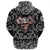 Viking Hoodie Skull Helmet With Horns with Bandana Paisley Style RLT12 - Wonder Print Shop