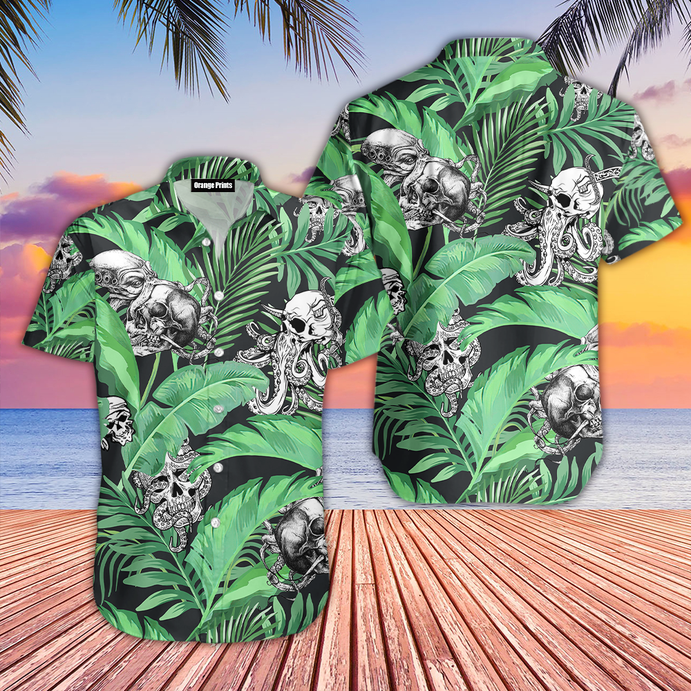 Skull Octopus Hawaiian Shirt - Wonder Print Shop