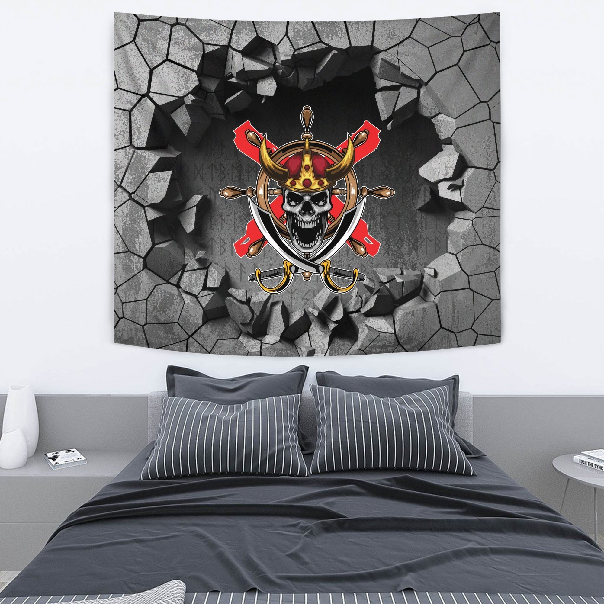 viking-tapestry-skull-of-warrior-with-crossed-axes-tapestry