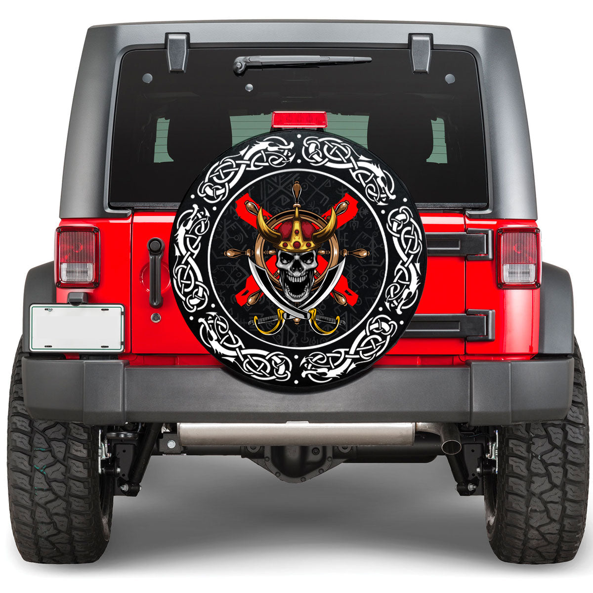 Viking Skull Sword Viking Spare Tire Cover RLT12 - Wonder Print Shop