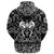 Viking Hoodie Skull Vikng Helmet with Bandana Paisley Style RLT12 - Wonder Print Shop