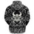 Viking Hoodie Skull With Crossed Axes with Bandana Paisley Style RLT12 - Wonder Print Shop