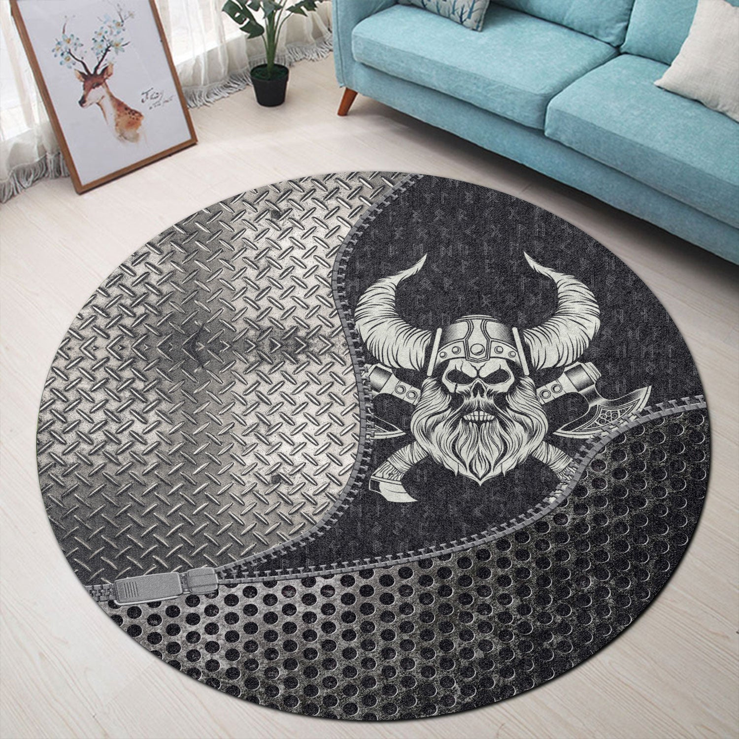 viking-carpet-skull-with-crossed-axes-round-carpet