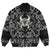 Viking Bomber Jacket Skull With Crossed Axes with Bandana Paisley Style RLT12 - Wonder Print Shop