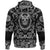 Viking Hoodie Skull With Engraving Ornament with Bandana Paisley Style RLT12 - Wonder Print Shop