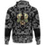 Viking Hoodie Skull With Horned Helmet with Bandana Paisley Style RLT12 - Wonder Print Shop