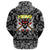 Viking Hoodie Skull and Sword with Bandana Paisley Style RLT12 - Wonder Print Shop