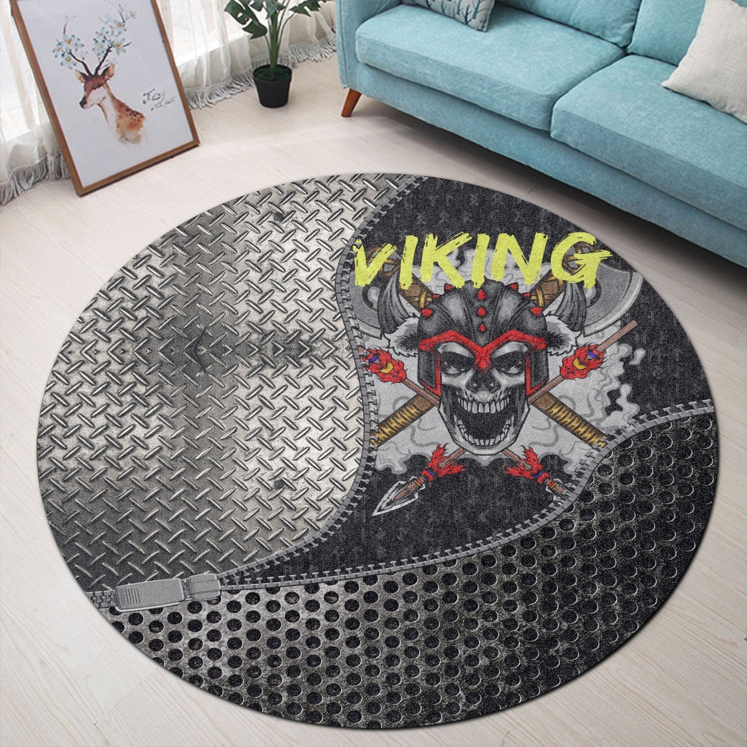 viking-carpet-skull-and-sword-round-carpet