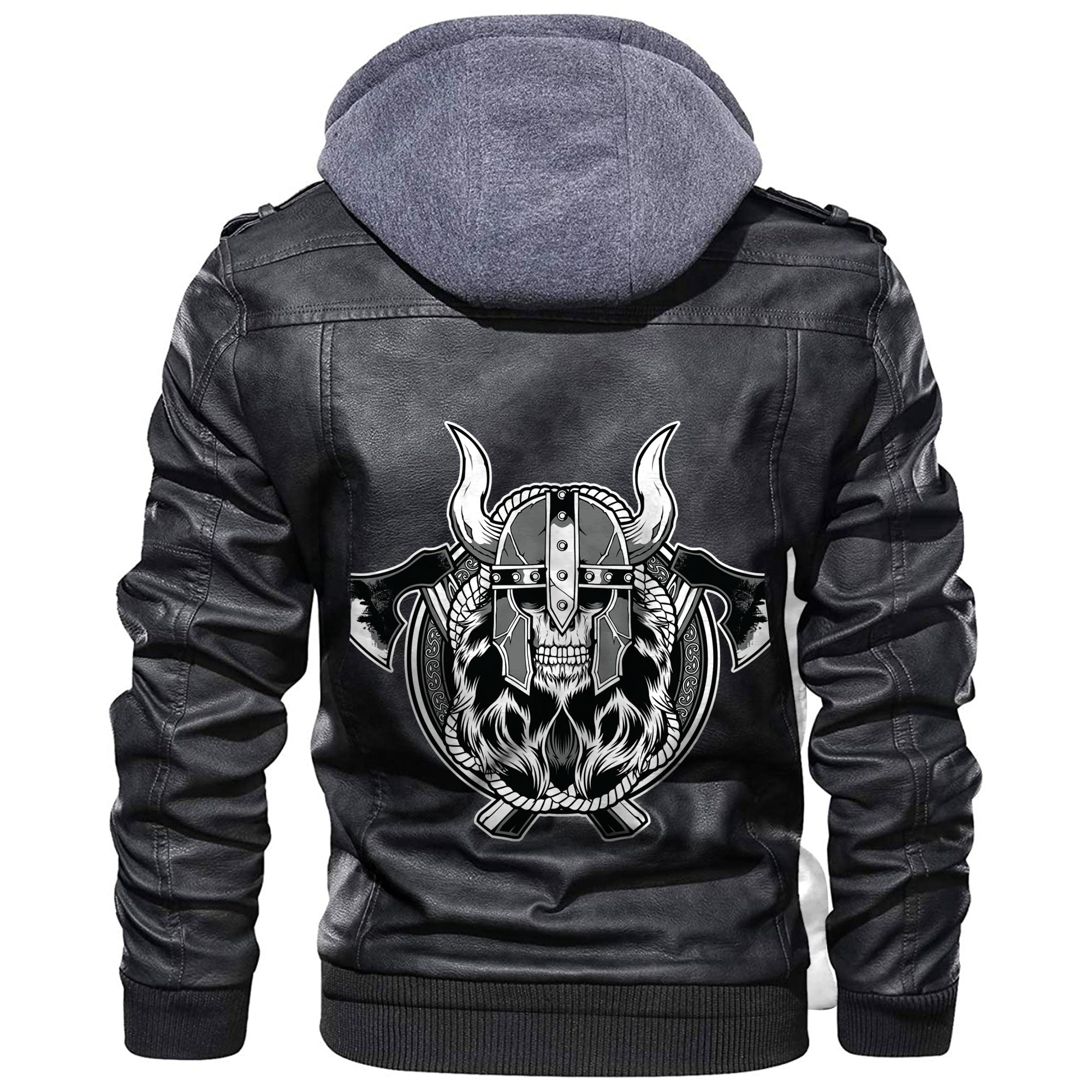 Viking Skull Barbarian Axe Tattoo Sticker Warrior Leather Jacket RLT12 - Wonder Print Shop