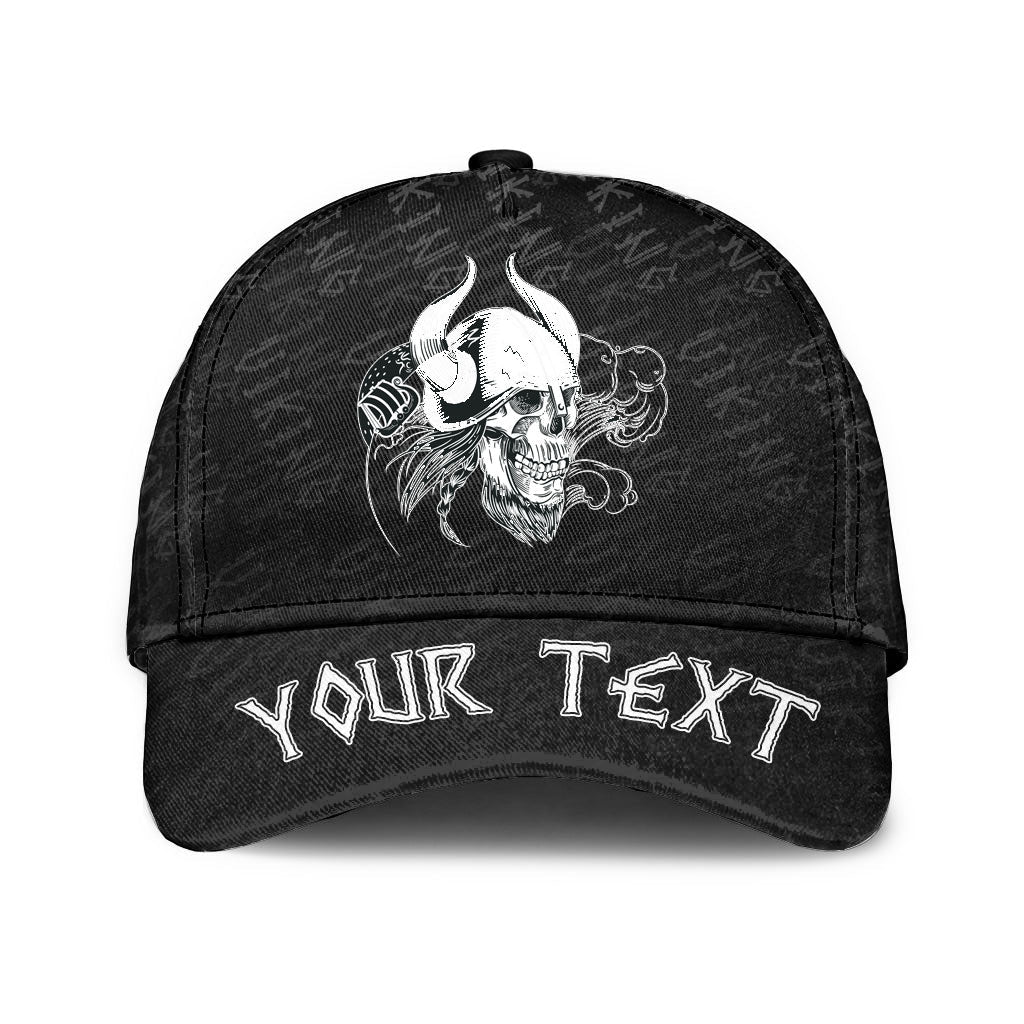 viking-classic-cap-custom-skull-of-warrior-with-crossed-axes-classic-cap