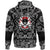 Viking Hoodie Skulls With Shield and Axes with Bandana Paisley Style RLT12 - Wonder Print Shop