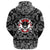 Viking Hoodie Skulls With Shield and Axes with Bandana Paisley Style RLT12 - Wonder Print Shop