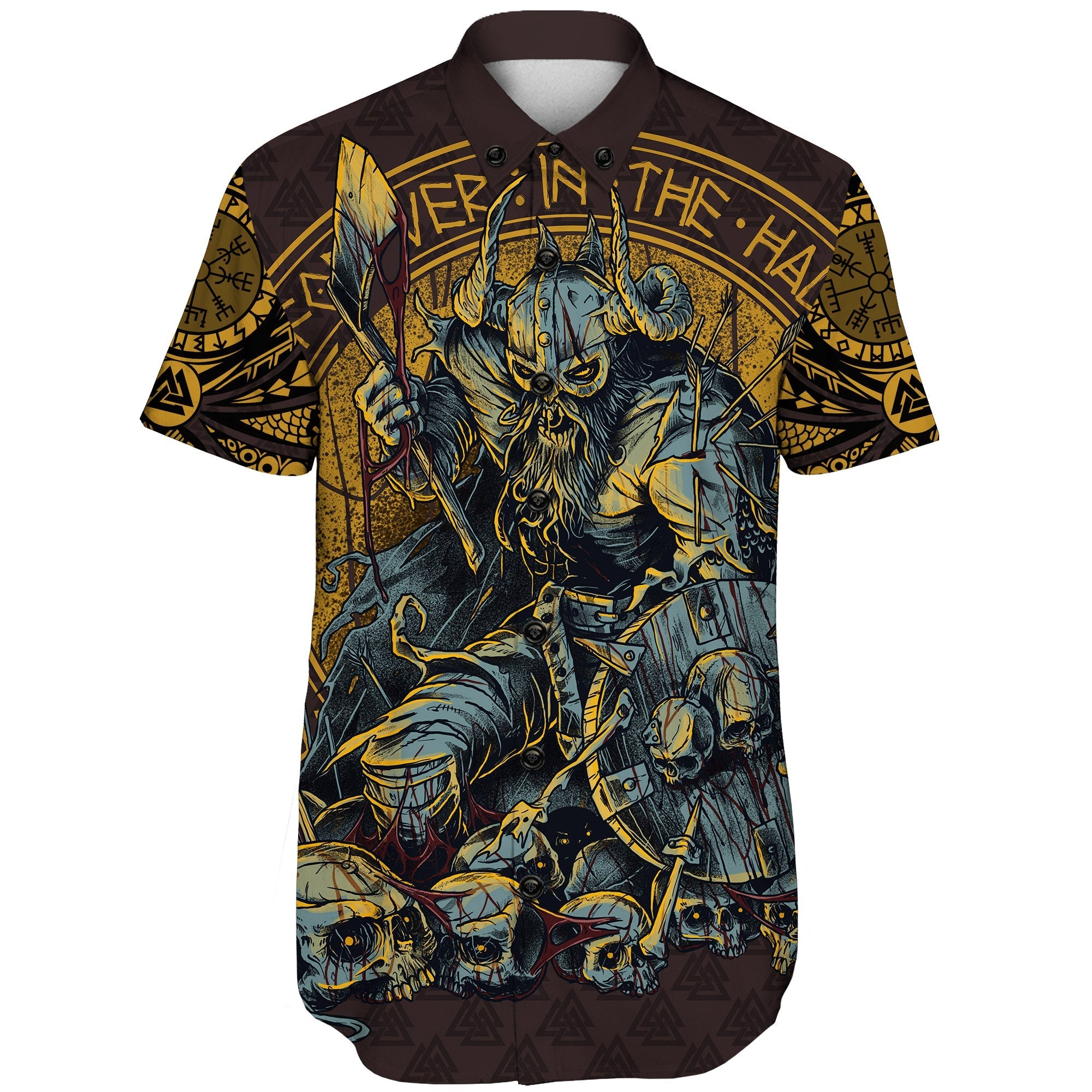 viking-shorts-sleeve-shirt-warrior-viking-shield-skull