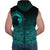 Viking Sleeveless Hoodie, Ethnic Odin Raven Cyan RLT12 - Wonder Print Shop