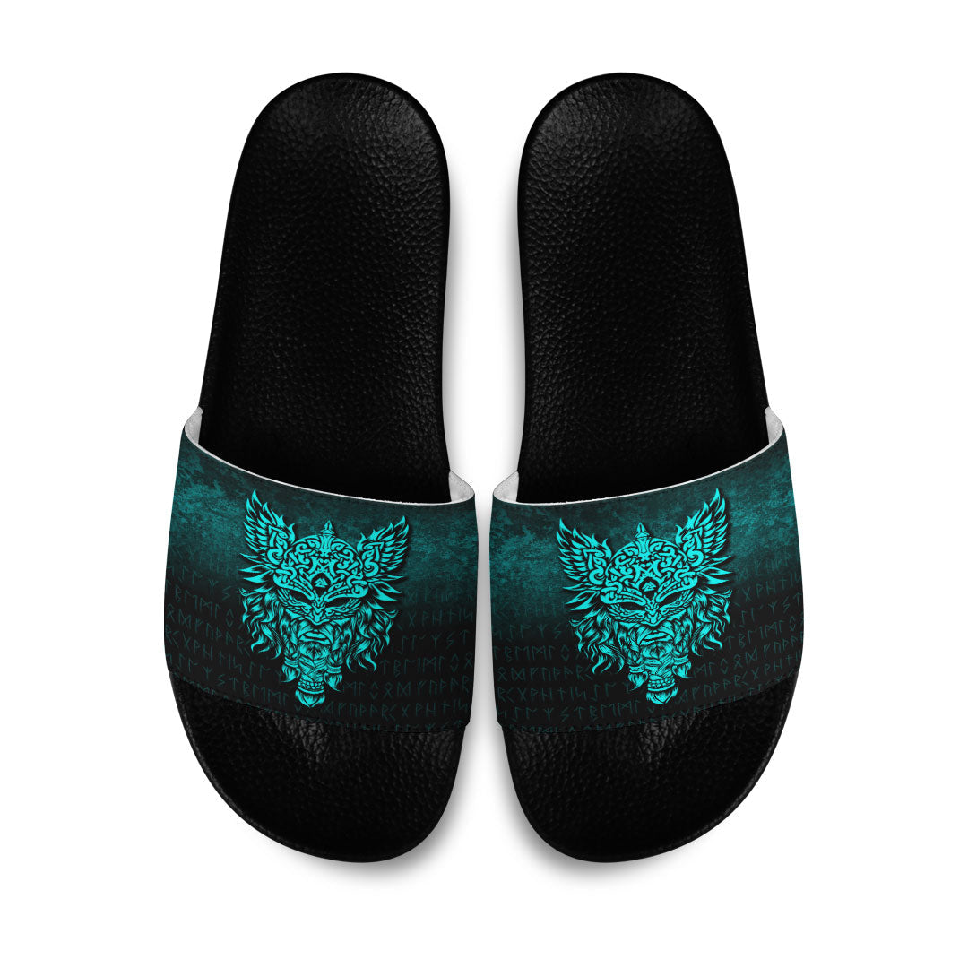 viking-slide-sandals-odin-the-allfather-asgard-god-and-chief-of-aesir-cyan-version-slide-sandals