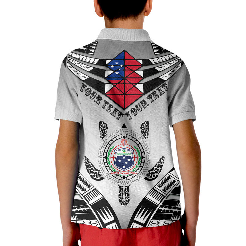 Polo con estampado trasero grande: emblema Samoan y motivos geométricos