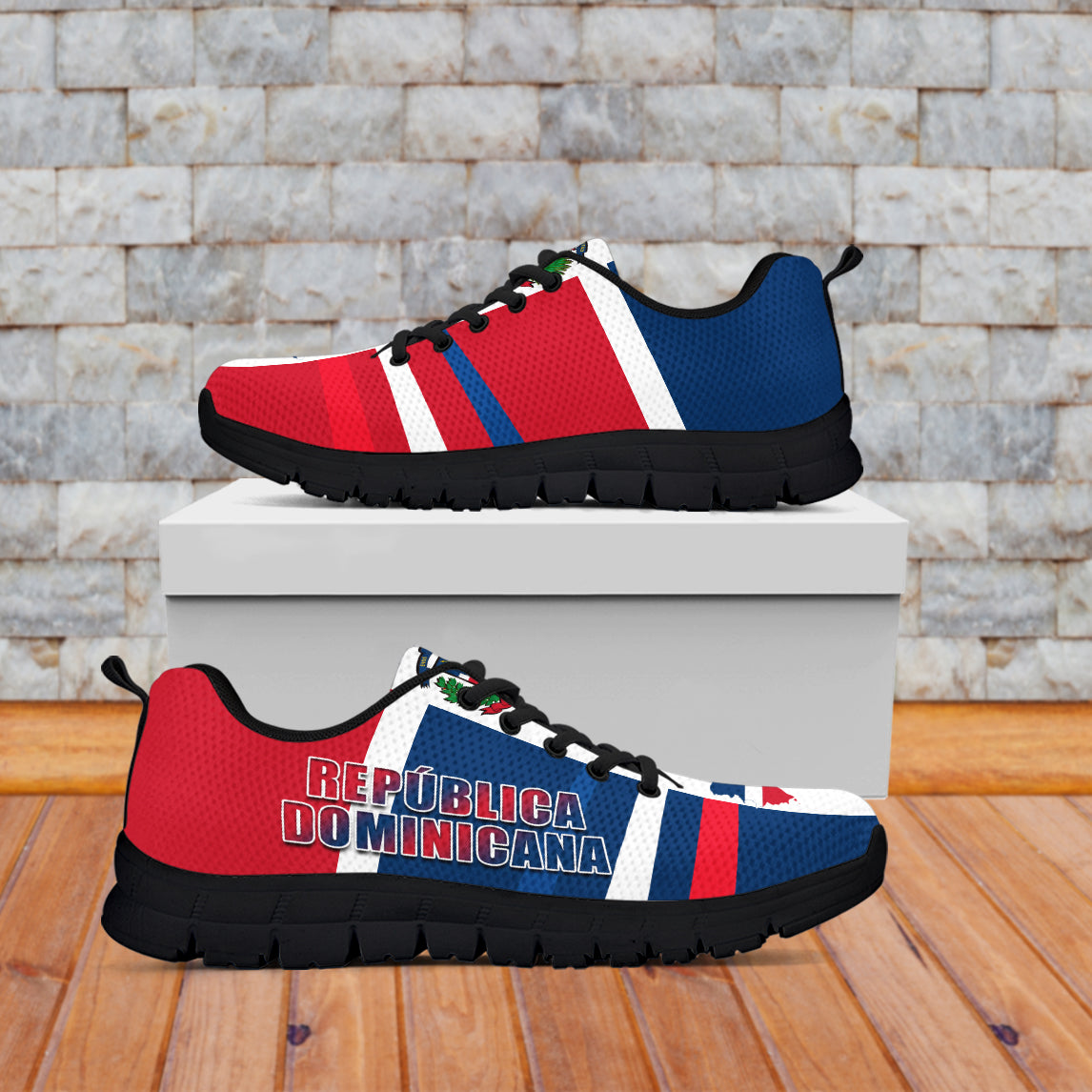 Dominican Republic Sneakers Dominicana Proud Style Flag LT13 - Wonder Print Shop