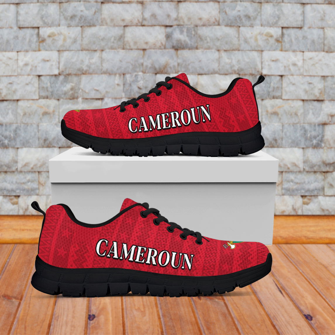 Cameroon Sneakers Independence Day Cameroonians Pattern LT13 - Wonder Print Shop