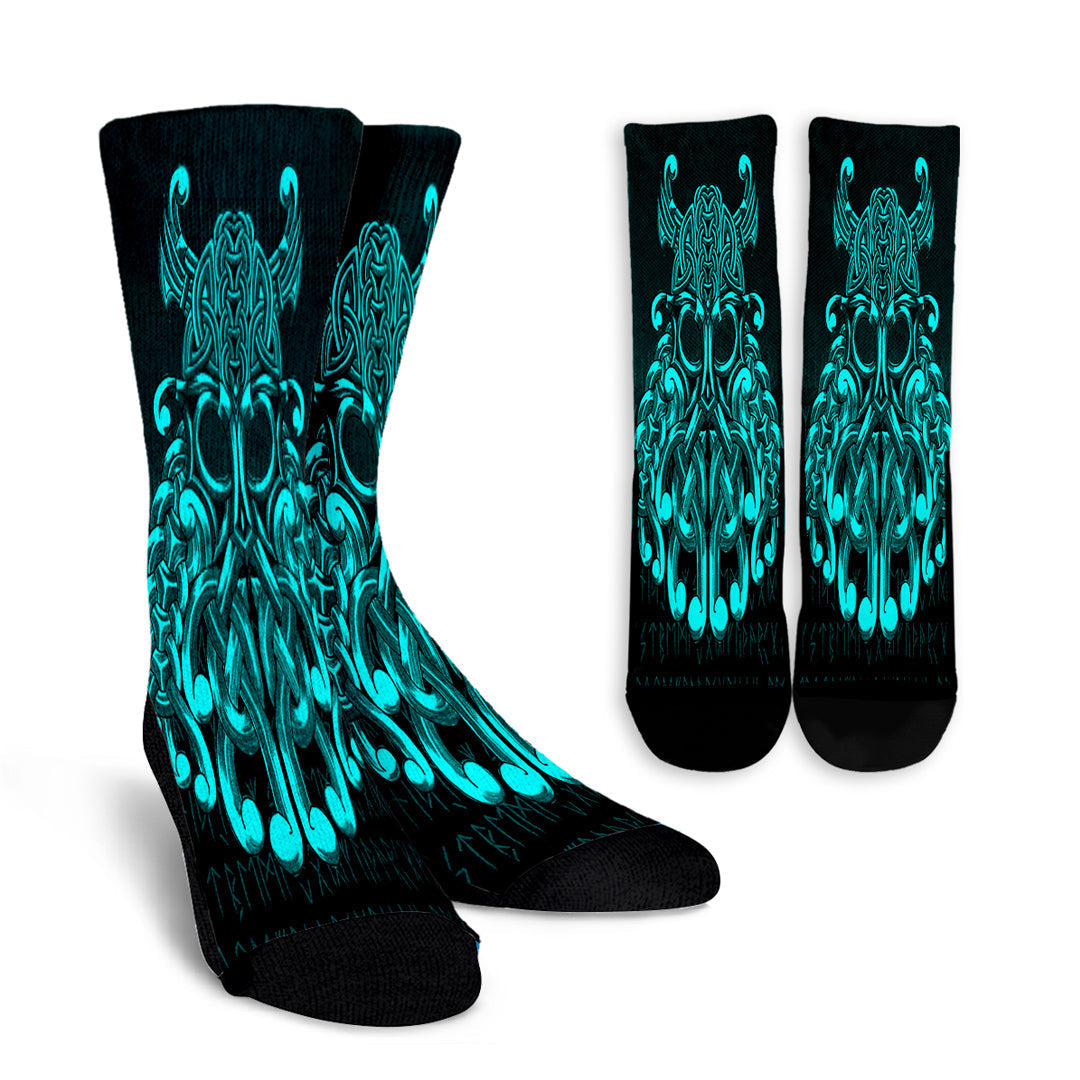 viking-crew-socks-vikings-odin-valhalla-cyan-version-crew-socks