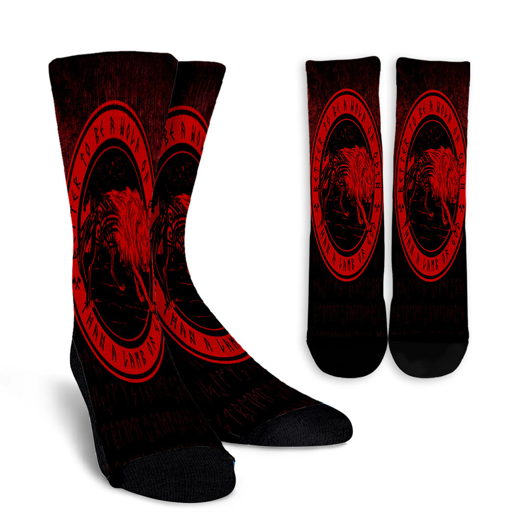 wonder-print-shop-crew-socks-wolf-of-odin-red-version-crew-socks