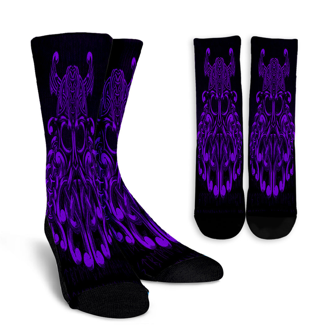 viking-crew-socks-vikings-odin-valhalla-purple-version-crew-socks