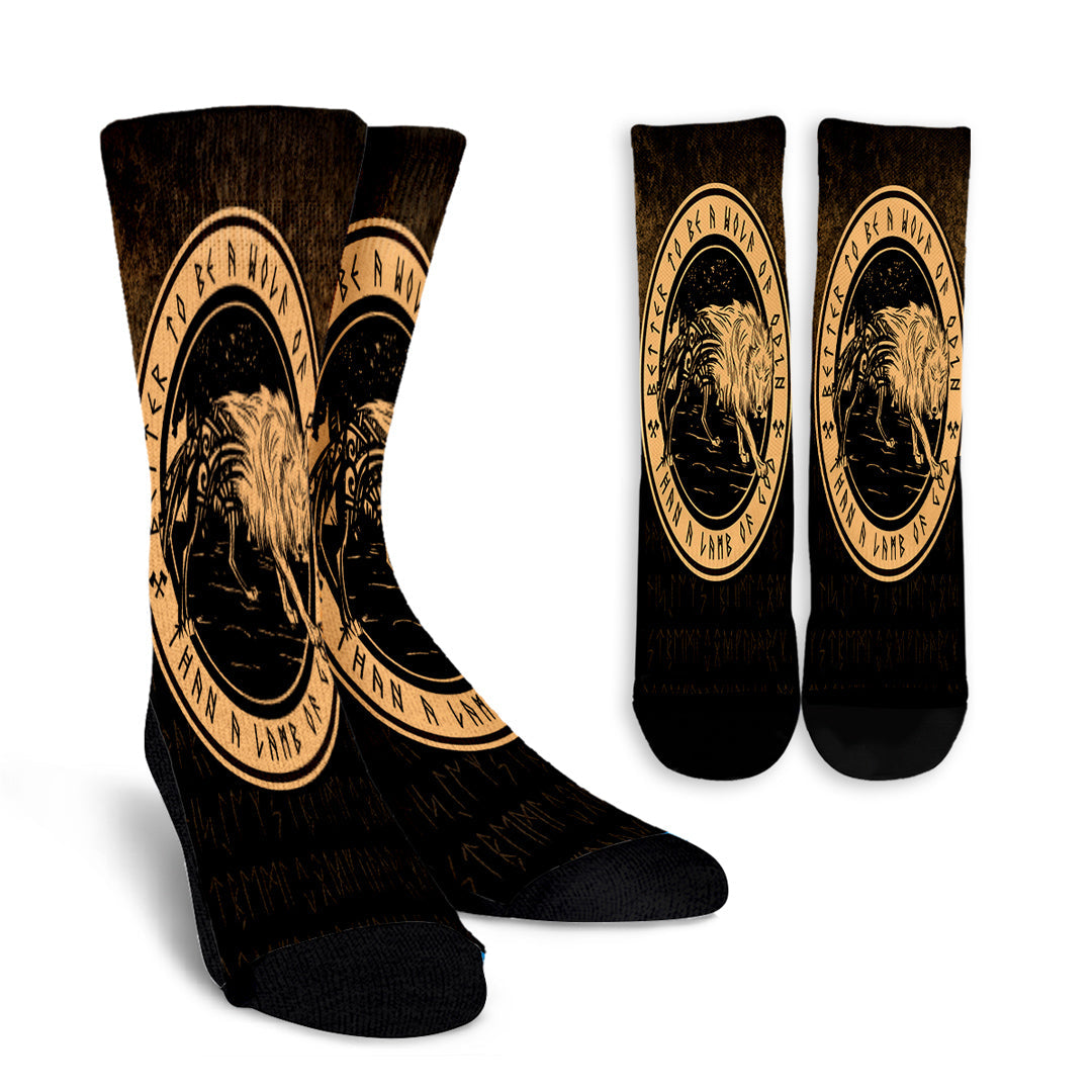 wonder-print-shop-crew-socks-wolf-of-odin-gold-version-crew-socks