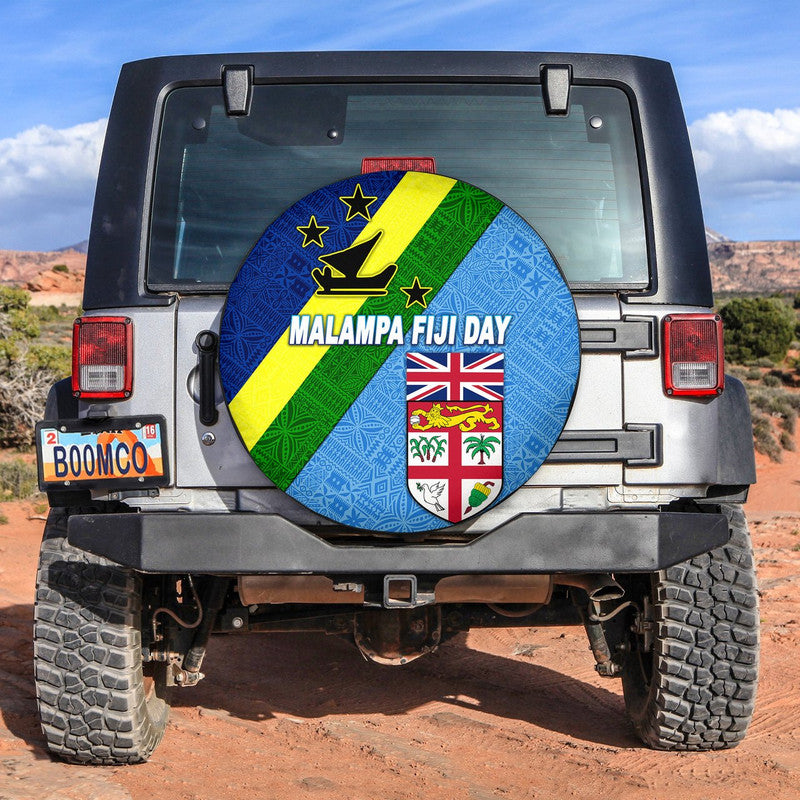 Vanuatu Malampa and Fiji Day Spare Tire Cover Simple Style LT8 - Wonder Print Shop