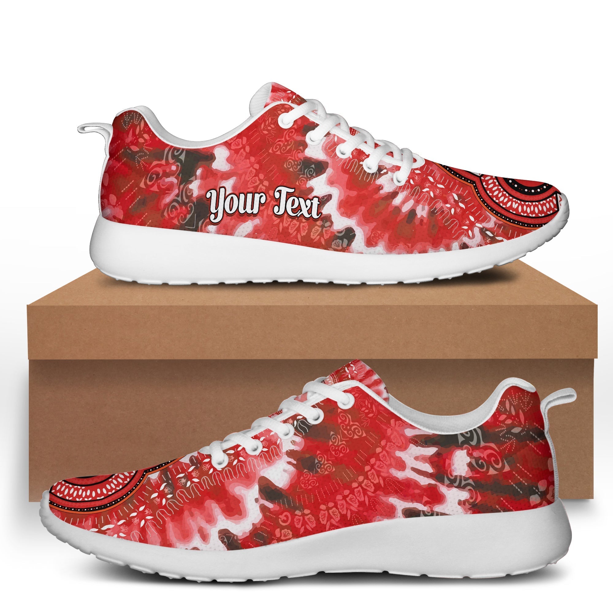 custom-personalised-africa-tie-dye-sporty-sneakers-red-fashion